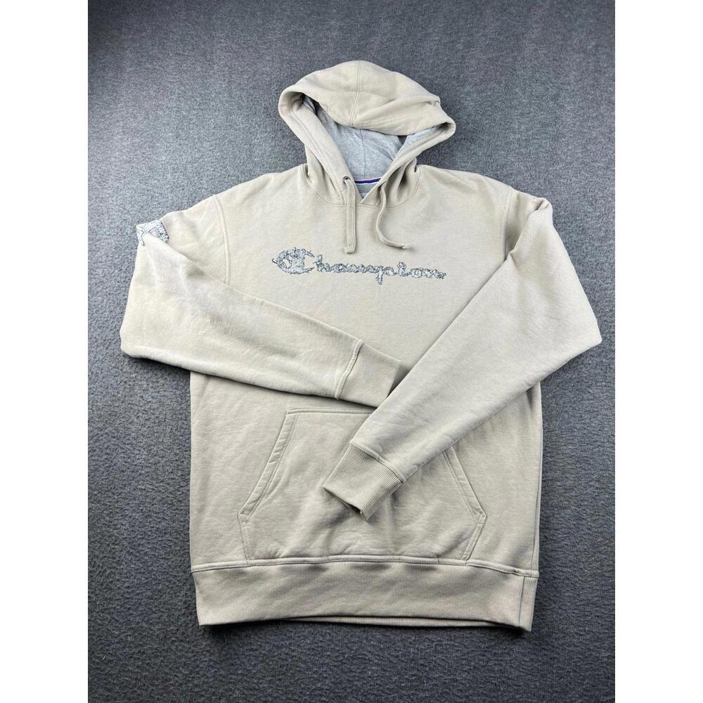 Champion Women's Beige Hoodie Sweatshirt Medium